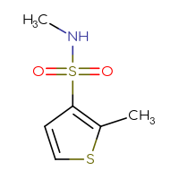 Chemical structure of N,2-dimethylthiophene-3-sulfonamide - CSSB00153567401