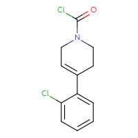 Chemical structure of 4-(2-chlorophenyl)-1,2,3,6-tetrahydropyridine-1-carbonyl chloride - CSSB14968818610