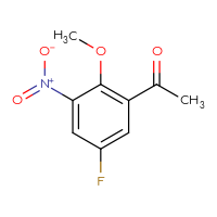 Chemical structure of 1-(5-fluoro-2-methoxy-3-nitrophenyl)ethan-1-one - CSSB00010008650