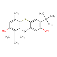 Chemical structure of 2-tert-butyl-4-[(5-tert-butyl-4-hydroxy-2-methylphenyl)sulfanyl]-5-methylphenol - CSSB00000055836