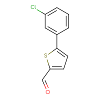Chemical structure of 5-(3-chlorophenyl)thiophene-2-carbaldehyde - CSSB00000738010