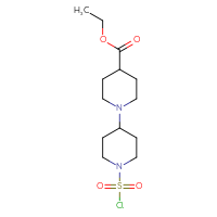 Chemical structure of ethyl 1'-(chlorosulfonyl)-[1,4'-bipiperidine]-4-carboxylate - CSSB21224764950