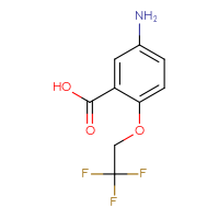 Chemical structure of 5-amino-2-(2,2,2-trifluoroethoxy)benzoic acid - CSSB00000753757