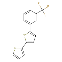 Chemical structure of 5-[3-(trifluoromethyl)phenyl]-2,2'-bithiophene - CSSB06585527599