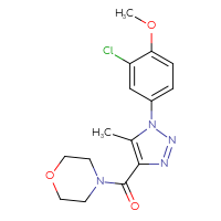 Chemical structure of 4-[1-(3-chloro-4-methoxyphenyl)-5-methyl-1H-1,2,3-triazole-4-carbonyl]morpholine - CSSS00160350426