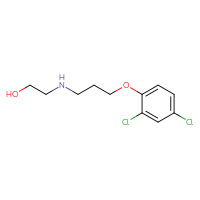 Chemical structure of 2-{[3-(2,4-dichlorophenoxy)propyl]amino}ethan-1-ol - CSSB00000015420