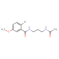 Chemical structure of N-{3-[(2-bromo-5-methoxyphenyl)formamido]propyl}acetamide - CSSB00028702072