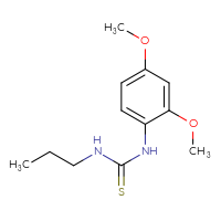 Chemical structure of 1-(2,4-dimethoxyphenyl)-3-propylthiourea - CSSB00000386519