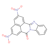 Chemical structure of 14,18-dinitro-3,10-diazapentacyclo[10.7.1.0²,¹⁰.0⁴,⁹.0¹⁶,²⁰]icosa-1(19),2,4,6,8,12,14,16(20),17-nonaen-11-one - CSSB00121713093
