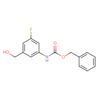Chemical structure of benzyl N-[3-fluoro-5-(hydroxymethyl)phenyl]carbamate - CSSB03496559017