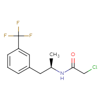 Chemical structure of 2-chloro-N-[(2R)-1-[3-(trifluoromethyl)phenyl]propan-2-yl]acetamide - CSSB02358372992