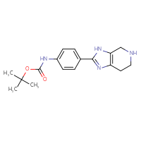 Chemical structure of tert-butyl N-(4-{3H,4H,5H,6H,7H-imidazo[4,5-c]pyridin-2-yl}phenyl)carbamate - CSSB00102707536