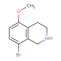 Chemical structure of 8-bromo-5-methoxy-1,2,3,4-tetrahydroisoquinoline - CSSB00011836037