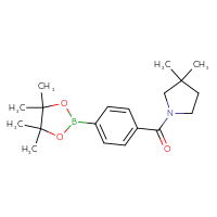 Chemical structure of 3,3-dimethyl-1-[4-(4,4,5,5-tetramethyl-1,3,2-dioxaborolan-2-yl)benzoyl]pyrrolidine - CSSB02526791244
