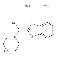 Chemical structure of 2-[1-(piperazin-1-yl)ethyl]-1,3-benzothiazole dihydrochloride - CSSB00000701749
