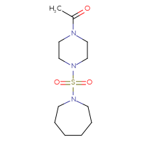 Chemical structure of 1-[4-(azepane-1-sulfonyl)piperazin-1-yl]ethan-1-one - CSSB00027773677