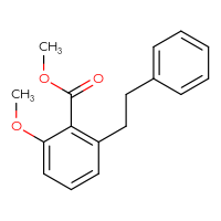 Chemical structure of methyl 2-methoxy-6-(2-phenylethyl)benzoate - CSSB00025770305