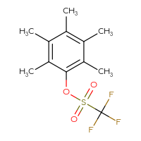 Chemical structure of 2,3,4,5,6-pentamethylphenyl trifluoromethanesulfonate - CSSB14923257355