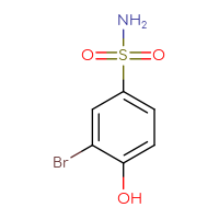 Chemical structure of 3-bromo-4-hydroxybenzene-1-sulfonamide - CSSB00012344907