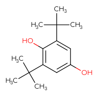 Chemical structure of 2,6-di-tert-butylbenzene-1,4-diol - CSSB00009996434