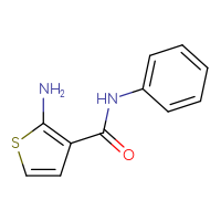 Chemical structure of 2-amino-N-phenylthiophene-3-carboxamide - CSSB00010002833