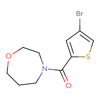 Chemical structure of 4-(4-bromothiophene-2-carbonyl)-1,4-oxazepane - CSSB00048206563
