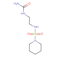 Chemical structure of {2-[(piperidine-1-sulfonyl)amino]ethyl}urea - CSSB06413673801
