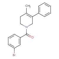 Chemical structure of 1-(3-bromobenzoyl)-4-methyl-5-phenyl-1,2,3,6-tetrahydropyridine - CSSB15556631716