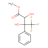 Chemical structure of methyl 4,4,4-trifluoro-2,3-dihydroxy-3-phenylbutanoate - CSSB15062184354