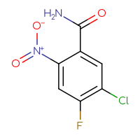 Chemical structure of 5-chloro-4-fluoro-2-nitrobenzamide - CSSB00135258584