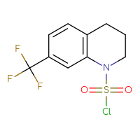 Chemical structure of 7-(trifluoromethyl)-1,2,3,4-tetrahydroquinoline-1-sulfonyl chloride - CSSB21224772959