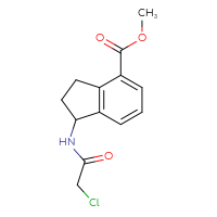 Chemical structure of methyl 1-(2-chloroacetamido)-2,3-dihydro-1H-indene-4-carboxylate - CSSB03515925239