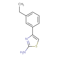 Chemical structure of 4-(3-ethylphenyl)-1,3-thiazol-2-amine - CSSB00102979608