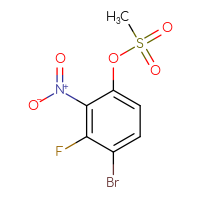 Chemical structure of 4-bromo-3-fluoro-2-nitrophenyl methanesulfonate - CSSB14855108553