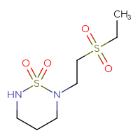Chemical structure of 2-[2-(ethanesulfonyl)ethyl]-1λ⁶,2,6-thiadiazinane-1,1-dione - CSMB00157834790
