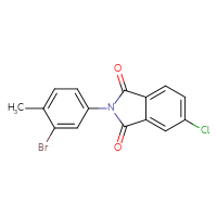 Chemical structure of 2-(3-bromo-4-methylphenyl)-5-chloro-2,3-dihydro-1H-isoindole-1,3-dione - CSSB00037381524