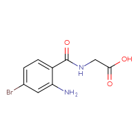 Chemical structure of 2-[(2-amino-4-bromophenyl)formamido]acetic acid - CSSB00012632000