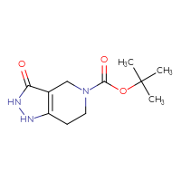 Chemical structure of tert-butyl 3-oxo-1H,2H,3H,4H,5H,6H,7H-pyrazolo[4,3-c]pyridine-5-carboxylate - CSSB00010063502