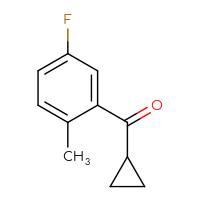 Chemical structure of cyclopropyl(5-fluoro-2-methylphenyl)methanone - CSSB00011753933
