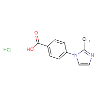 Chemical structure of 4-(2-methyl-1H-imidazol-1-yl)benzoic acid hydrochloride - CSSB00121571530