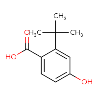 Chemical structure of 2-tert-butyl-4-hydroxybenzoic acid - CSSB00009858677