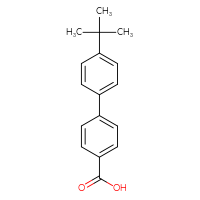 Chemical structure of 4'-tert-butyl-[1,1'-biphenyl]-4-carboxylic acid - CSSB00000409378