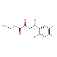 Chemical structure of ethyl 4-(2-bromo-4,5-difluorophenyl)-2,4-dioxobutanoate - CSSB14789212834