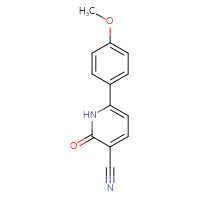 Chemical structure of 6-(4-methoxyphenyl)-2-oxo-1,2-dihydropyridine-3-carbonitrile - CSSB00000510455