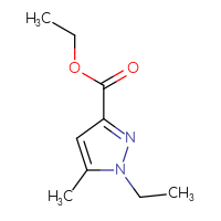 Chemical structure of ethyl 1-ethyl-5-methyl-1H-pyrazole-3-carboxylate - CSSB00000075175
