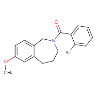 Chemical structure of 2-(2-bromobenzoyl)-7-methoxy-2,3,4,5-tetrahydro-1H-2-benzazepine - CSSB00081875744