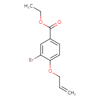 Chemical structure of ethyl 3-bromo-4-(prop-2-en-1-yloxy)benzoate - CSSB00020584185