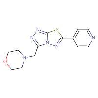 Chemical structure of 4-{[6-(pyridin-4-yl)-[1,2,4]triazolo[3,4-b][1,3,4]thiadiazol-3-yl]methyl}morpholine - CSSB00121609261