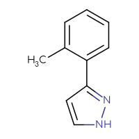 Chemical structure of 3-(2-methylphenyl)-1H-pyrazole - CSSB00011216734
