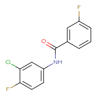 Chemical structure of N-(3-chloro-4-fluorophenyl)-3-fluorobenzamide - CSSB00103896396